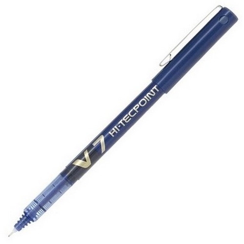 Pilot V7 Hi-Tecpoint Mavi İğne Uçlu Roller Kalem - 1