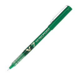 Pilot V7 Hi-Tecpoint Yeşil İğne Uçlu Roller Kalem