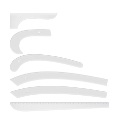 Plastik Riga Cetvel Takımı (6 Parça)