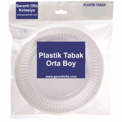 Plastik Tabak Orta Boy 19cm (100 lü Paket)