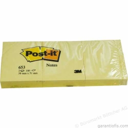 Post-it 653 Yapışkanlı Not Kağıdı 38x51mm (3 lü Blok 100 Yaprak) - 2