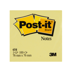 Post-it 654 Yapışkanlı Not Kağıdı 76x76mm (100 Yaprak) 