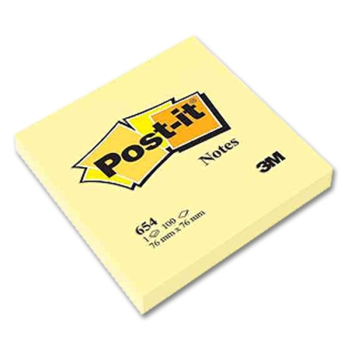 Post-it 654 Yapışkanlı Not Kağıdı 76x76mm (100 Yaprak) - 2