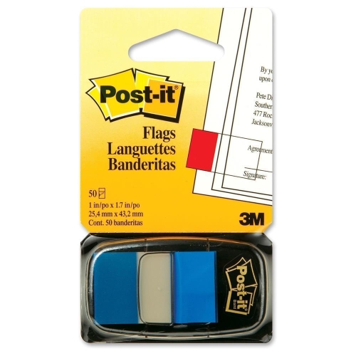 Post-it İndex 680 Yapışkanlı Sayfa İşaret Bandı Mavi - 1
