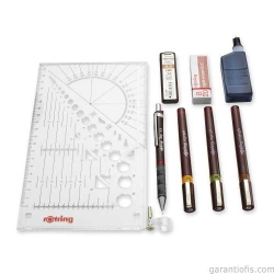 Rotring S0699370 İsograf Pergelsiz Rapido Kalem Set Kolej Set - 3