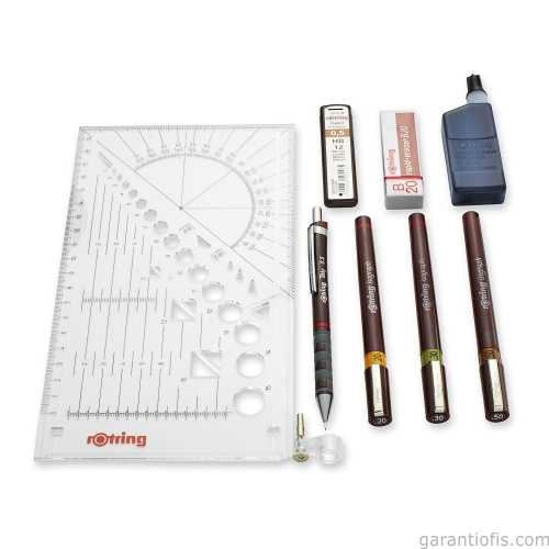 Rotring S0699370 İsograf Pergelsiz Rapido Kalem Set Kolej Set - 3