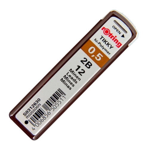 Rotring Tikky Yüksek Kaliteli Kurşun Kalem Ucu 0.5 mm (2B) - 1