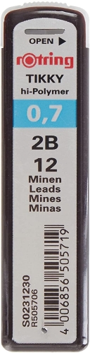 Rotring Tikky Yüksek Kaliteli Kurşun Kalem Ucu 0.7 mm (2B) - 1