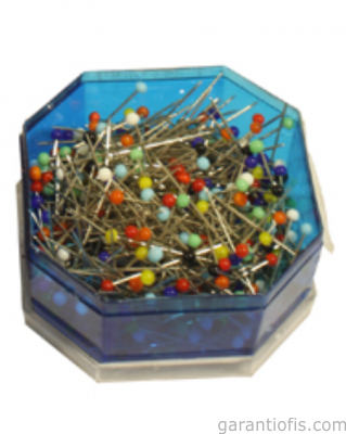 Saip No:32 Cam Başlı Çelik Toplu İğne (50 gr Kutu) - 1