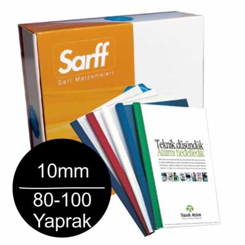 Sarff 10mm Isısal Cilt Kapağı 80-100 Yaprak Kapasiteli (100 lü Paket)