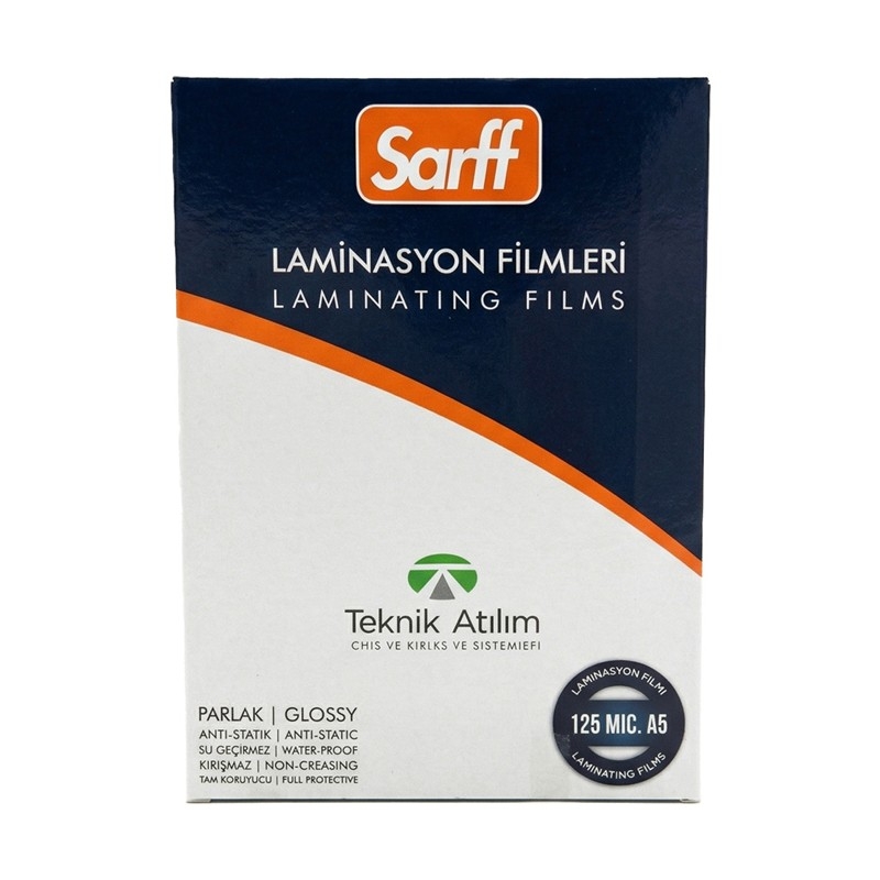 Sarff 125 Mikron A5 PVC Laminasyon Poşeti (100 lü Paket)