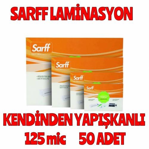 Sarff 125 Mikron Yapışkanlı A4 PVC Laminasyon Filmi (50 li Paket) - 1