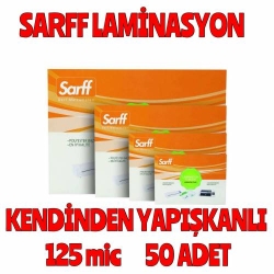 Sarff 125 Mikron Yapışkanlı A4 PVC Laminasyon Filmi (50 li Paket) - 1