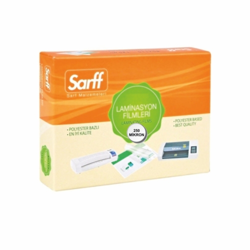 Sarff 250 Mikron Parlak A4 PVC Laminasyon Filmi (50 li Paket) - 1