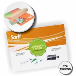 Sarff 250 Mikron Parlak A5 PVC Laminasyon Filmi (50 li Paket) 