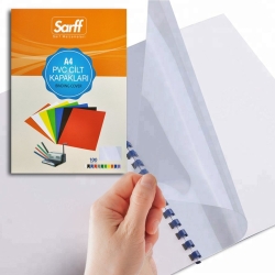 Sarff A4 PVC Şeffaf Cilt Kapağı (100 lü Paket) - 1