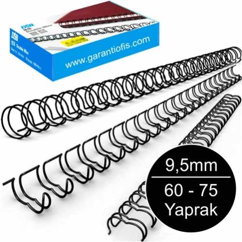 Sarff JBI 9,5mm Karo Tel Spiral 60-75 Yaprak Kapasiteli (100 lü Kutu) - 1