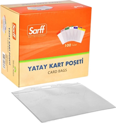 Sarff Yatay 12x11 Güvenlik Kart Poşeti Şeffaf (100 lü Kutu) - 1