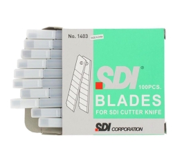 SDI 9mm Dar Maket Bıçağı Yedeği 1403 (1 Paket 10 Tüp 100 Adet) - 1
