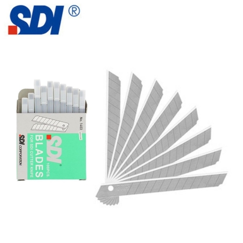 SDI 9mm Dar Maket Bıçağı Yedeği 1403 (1 Paket 10 Tüp 100 Adet) - 2