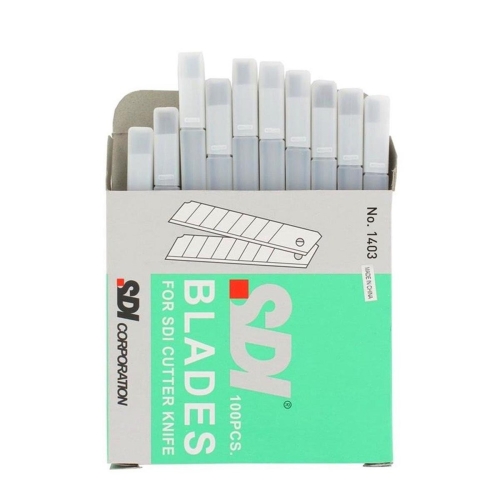 SDI 9mm Dar Maket Bıçağı Yedeği 1403 (1 Paket 10 Tüp 100 Adet) - 4