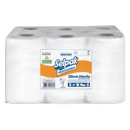 Selpak 25cm Hareketli Makine Havlusu (175 Metre - 6 lı Koli) - 1