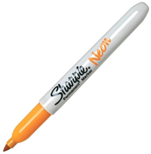 Sharpie 1881 Fine Neon Fosforlu Turuncu Renkli Permanent Kalem - 1