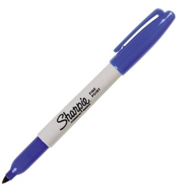 Sharpie Fine Point Yuvarlak Uçlu Mavi Permanent Kalemi - 1
