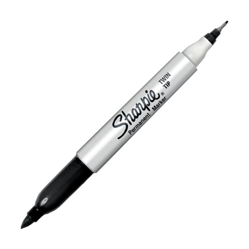 Sharpie Twin Çift Uçlu Permanent markör, Siyah - 1