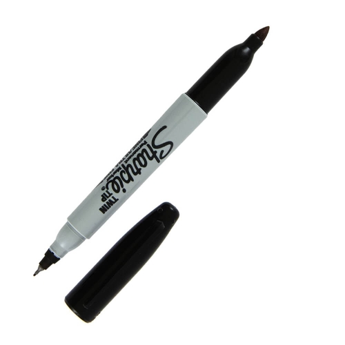 Sharpie Twin Çift Uçlu Permanent markör, Siyah - 3
