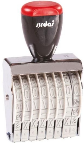 Sırdaş 8 Haneli Elle Çevirmeli Numaratör 9mm (1598) - 1