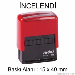 Sırdaş Otomatik İNCELENDİ Yazılı Kaşe 