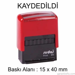 Sırdaş Otomatik Kaydedildi Yazılı Kaşe 