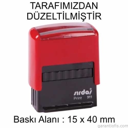Sırdaş Otomatik Tarafımızdan DÜZELTİLMİŞTİR Yazılı Kaşe 