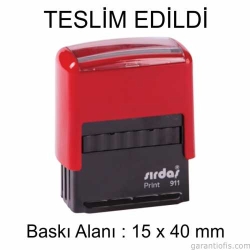 Sırdaş Otomatik TESLİM EDİLDİ Yazılı Kaşe 