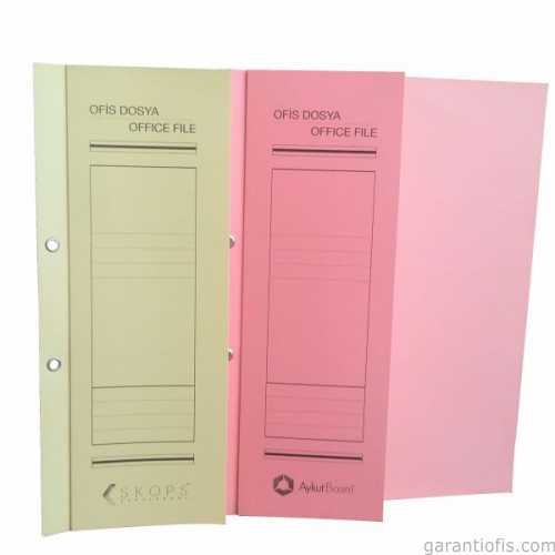 Skops Lüks Yarım Kapak Pembe Karton Dosya (50 li Paket) - 1