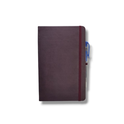 Tarihsiz Ajanda 13x21 Bordo Çizgili Defter ivory Kağıt - 1
