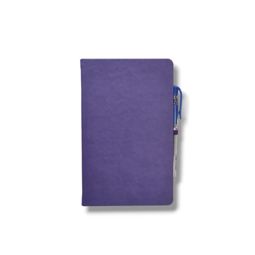 Tarihsiz Ajanda 13x21 Mor Çizgili Defter ivory Kağıt - 2