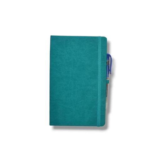 Tarihsiz Ajanda 13x21 Turkuaz Çizgili Defter ivory Kağıt - 1