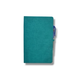 Tarihsiz Ajanda 13x21 Turkuaz Çizgili Defter ivory Kağıt - 2