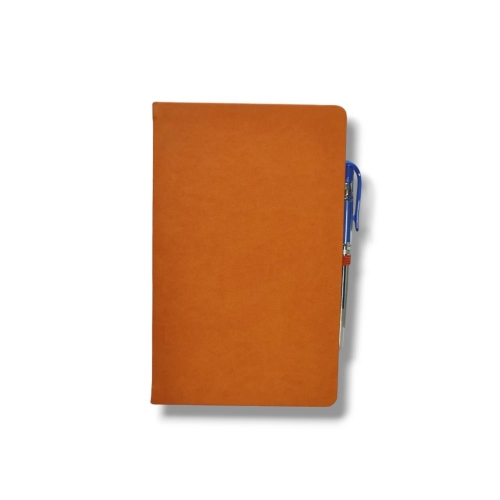 Tarihsiz Ajanda 13x21 Turuncu Çizgili Defter ivory Kağıt - 2
