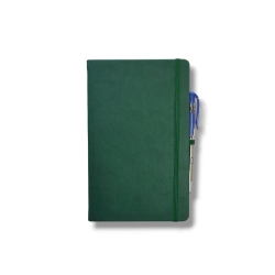 Tarihsiz Ajanda 13x21 Yeşil Çizgili Defter ivory Kağıt