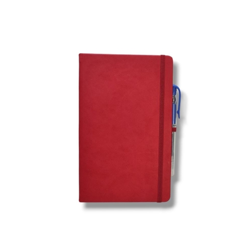 Tarihsiz Ajanda 13x21 Kırmızı Çizgili Defter ivory Kağıt - 1