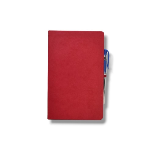 Tarihsiz Ajanda 13x21 Kırmızı Çizgili Defter ivory Kağıt - 3