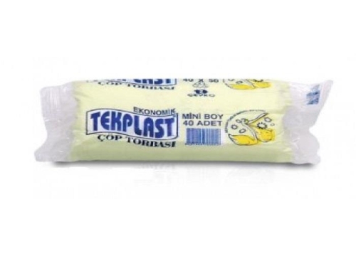 Tekplast Mini Boy Çöp Torbası 40x50cm (40 lı Paket) - 1