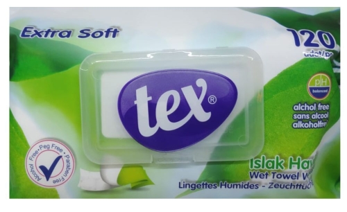 Tex Kapaklı Islak Mendil-Havlu 120 Li - 1