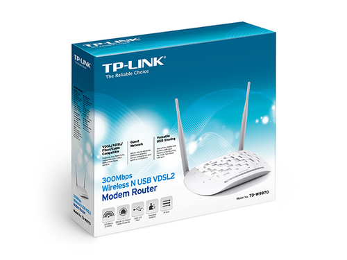 TP-LINK TD-W9970 300 Mbps N KABLOSUZ 4 PORT 2x5dBi FİBER DESTEKLİ VDSL2/ADSL2+ MODEM ROUTER - 3