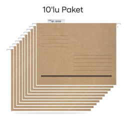 Tuna Askılı Dosya Metal Çubuklu Telli Tek Sayfa ASD2001 10 LU PAKET