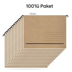 Tunakart ASD2003 Plastik Çubuklu Askılı Telli Dosya 100 lü Paket - 1