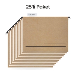 Tunakart ASD2003 Plastik Çubuklu Askılı Telli Dosya 25' li Paket - 1